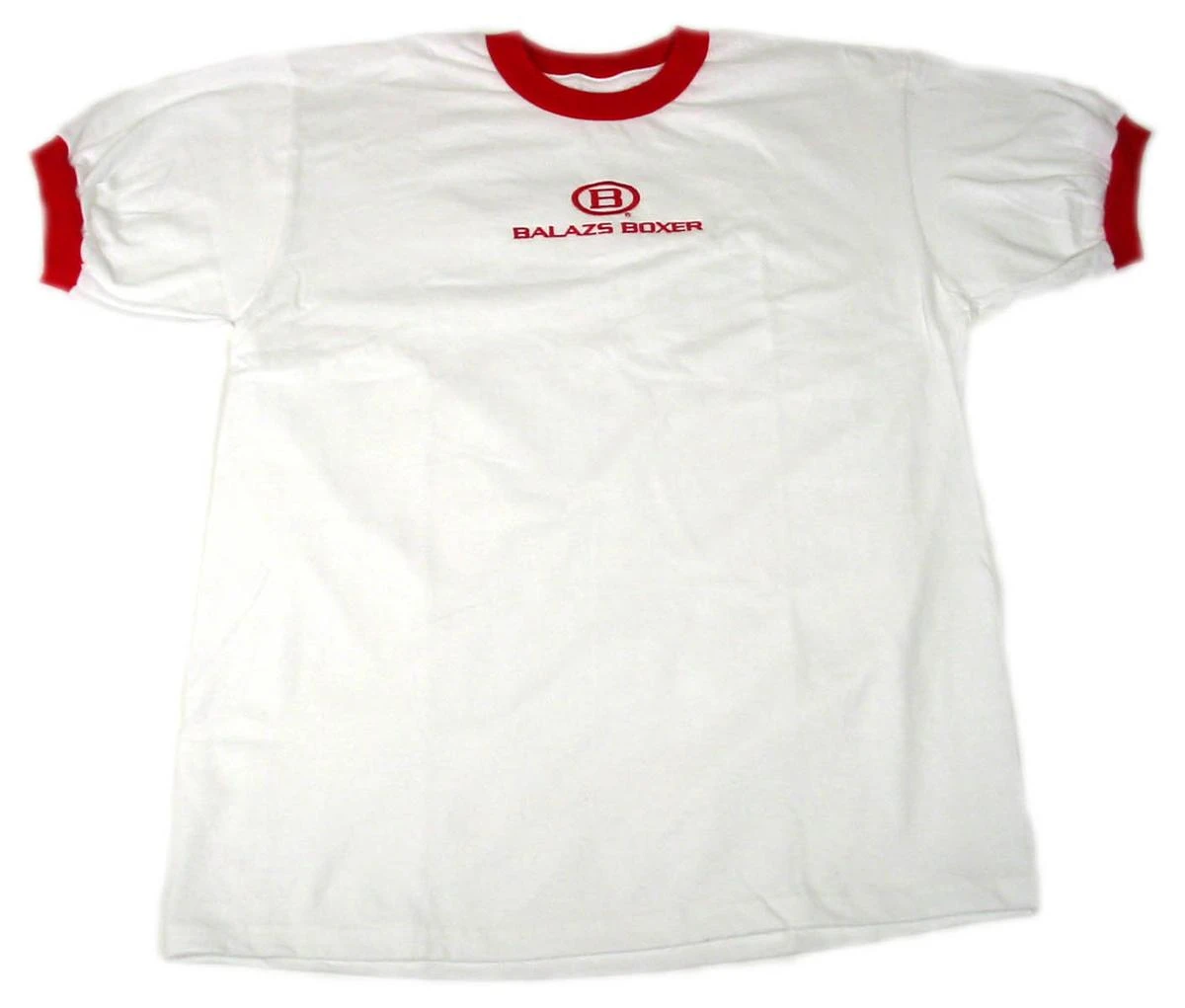 BALAZS® BOXER COTTON T-SHIRT WHITE/RED SMALL